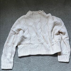 Cozy Cream Cable Knit Sweater